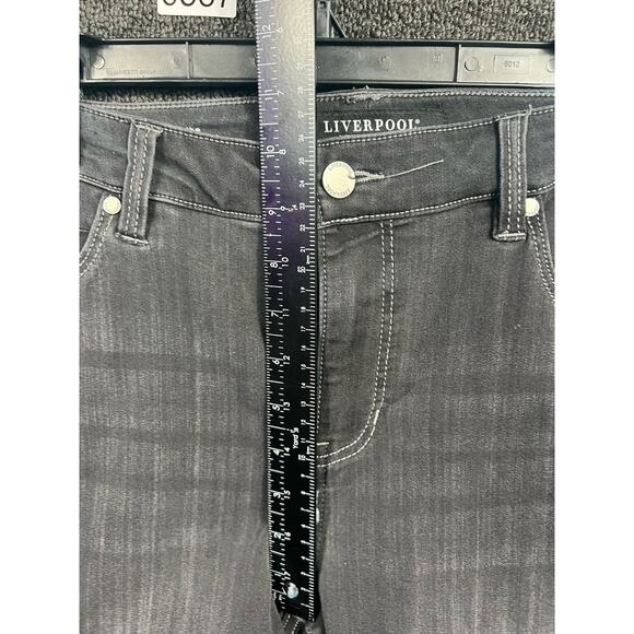 Liverpool Petite The Skinny Black Faded Mid Rise Stretch Denim Jeans Womens 12P - Picture 14 of 14
